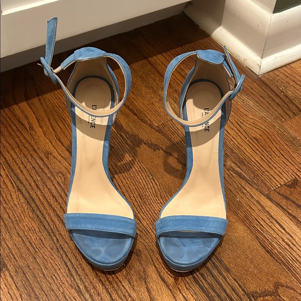 L'AGENCE Blue Suede Heels